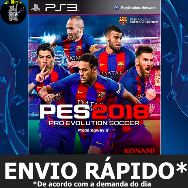 PES 2018 PT-BR Pro Evolution Soccer 18 FUTEBOL Jogos Ps3 PSN