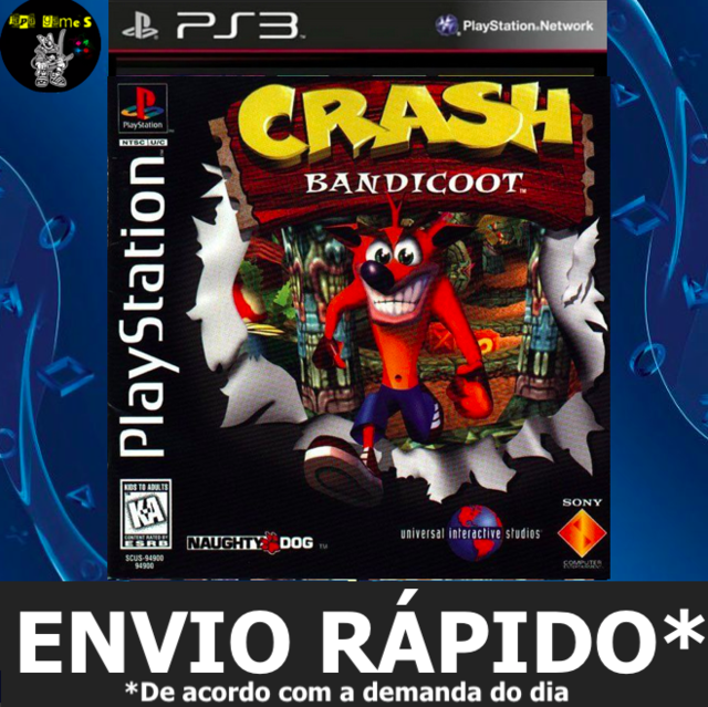 Crash Bandicoot 1 Classico Ps1 Jogos Ps3 PSN Digital Playstation 3