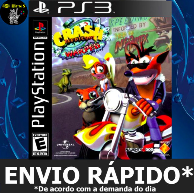 Crash Bandicoot Trilogia 1,2,3 Classico Ps1 Jogos Ps3 PSN Digital  Playstation 3