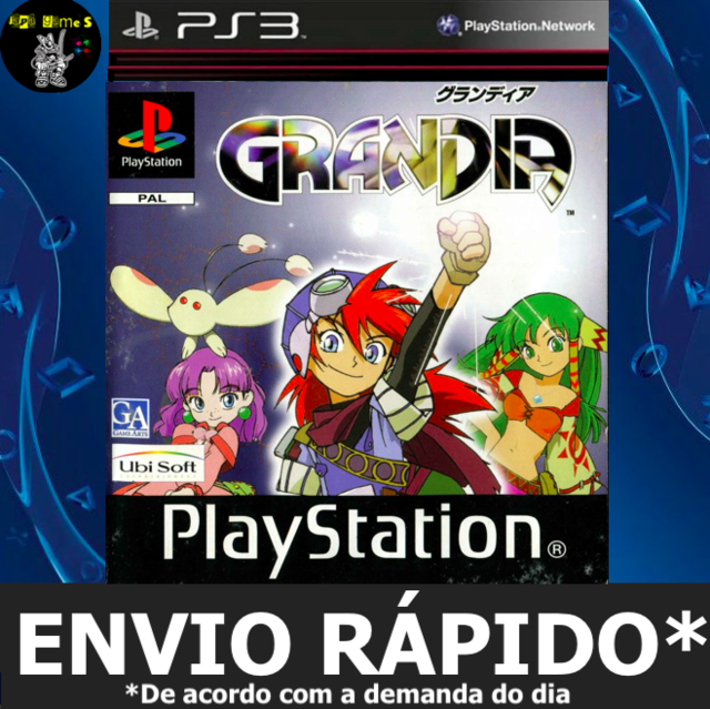 Grandia Classico Ps1 Jogos Ps3 PSN Digital Playstation 3