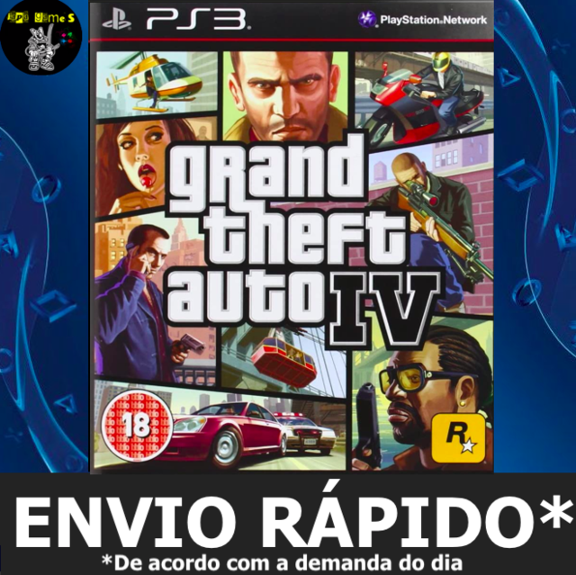 Jogo Grand Theft Auto IV (GTA 4) - PS3 Mídia Física