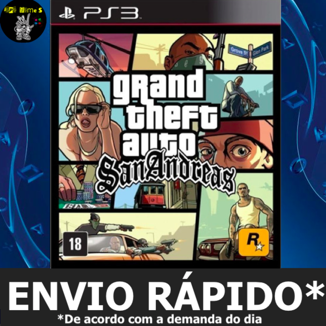 Gta San Andreas Hd Jogo Playstation 3 Ps3 Givangames Comprar - Corre Que Ta  Baratinho