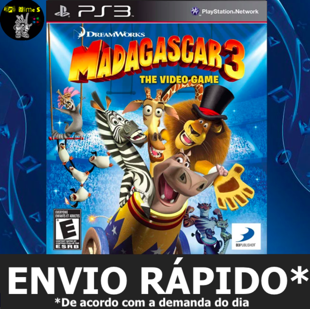 Madagascar 3 Jogos Ps3 PSN Digital Playstation 3