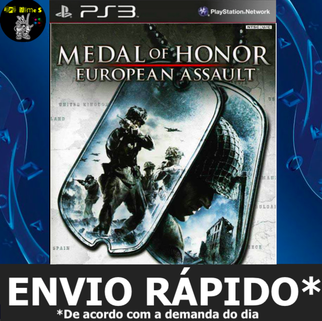 Medal of Honor European Assault Classico Ps2 Jogos Ps3 PSN Digital