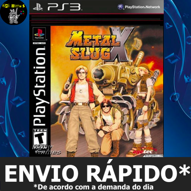 Metal Slug X Classico Ps1 Jogos Ps3 PSN Digital Playstation 3