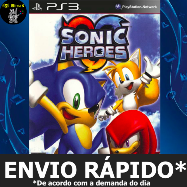 Sonic Heroes Classico Ps2 Jogos Ps3 PSN Digital Playstation 3