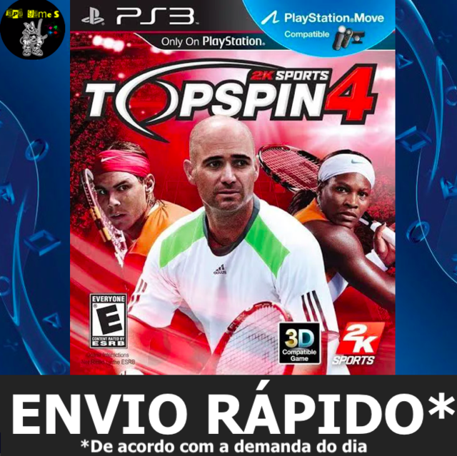 TOP SPIN 4 Jogos Ps3 PSN Digital Playstation 3