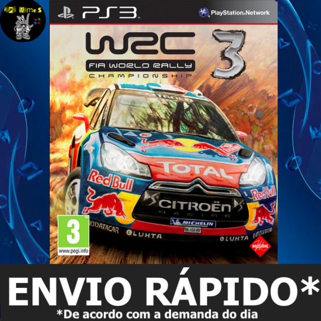 WRC 3 FIA World Rally Championship Jogos Ps3 PSN Digital Playstation 3