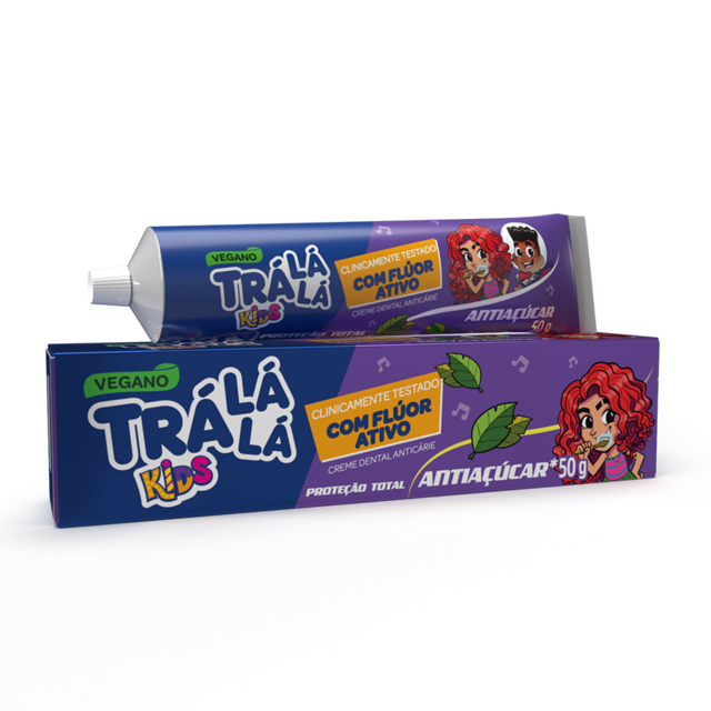Creme Dental Trá Lá Lá Kids - Proteção Total Antiaçúcar (50g)