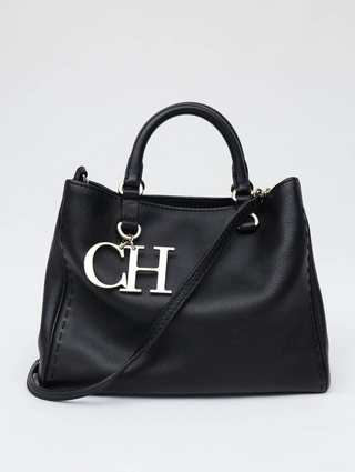 Bolsa Caroline Herrera CH Black Leather