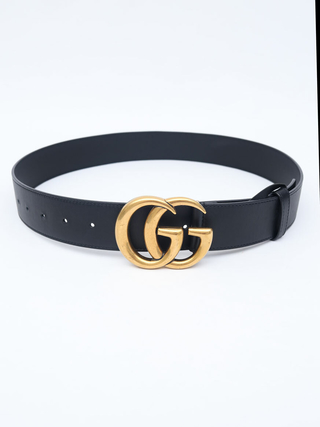 Cinto Gucci Marmont GG Preto - TAM 85 - comprar online