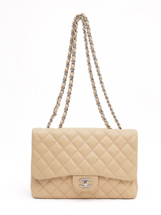 Bolsa Chanel Jumbo Lambskin Bege