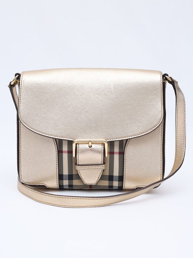 Bolsa Burberry Horseferry Check Small Dickens Crossbody