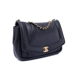 Bolsa Chanel Original Black Puffy Lambskin Flap - comprar online