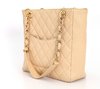 Bolsa Chanel Beige Quilted Caviar Leather Petite Shopping Tote na internet