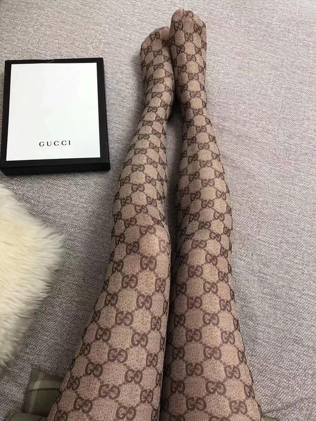Gucci Beige & Brown GG Tights for Women