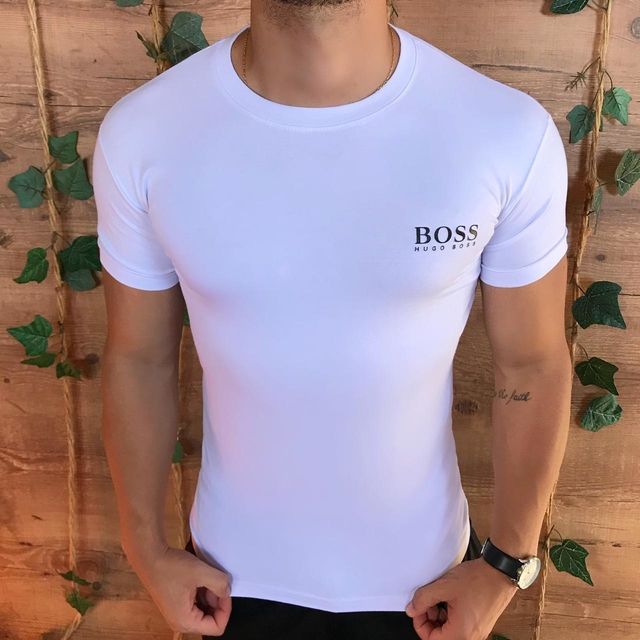 CAMISETA HUGO BOSS BASIC - BRANCA - EleganceOutlet