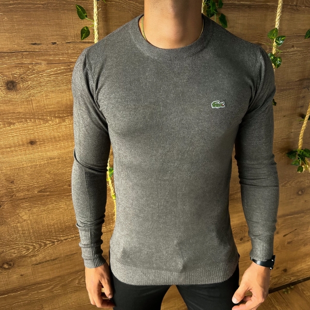 Sueter lacoste cinza sales