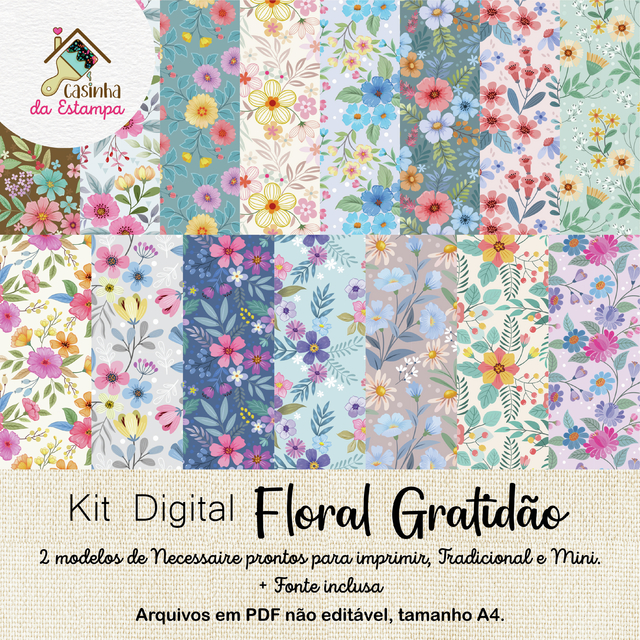 Kit Digital Papel Xadrez