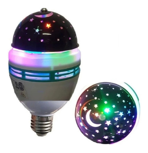 Mini Lampara Giratoria Rgb Proyector Estrellas Usb