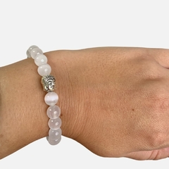 Pulseira De Pedra Natural Selenita com Buda - comprar online