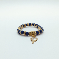 Pulseira Oxum com contas azul royal. - comprar online