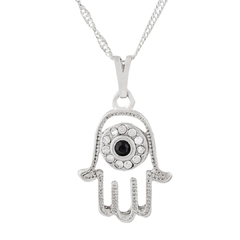 Gargantilha Hamsa com Strass Ródio - 20mm