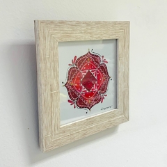 Quadro Mandala pintada à mão - Mantra EU SOU - 1º Chakra - comprar online