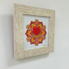 Quadro Mandala pintada à mão - Mantra EU SINTO - 2º Chakra - comprar online