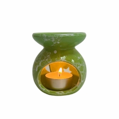 Rechô de Cerâmica - Estrela e Lua Verde Claro - Loja Online Varejo de Produtos Esotéricos - Mandala Esotérica