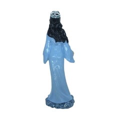 Estatueta Iemanjá com manto azul claro - 27cm em resina - Loja Online Varejo de Produtos Esotéricos - Mandala Esotérica