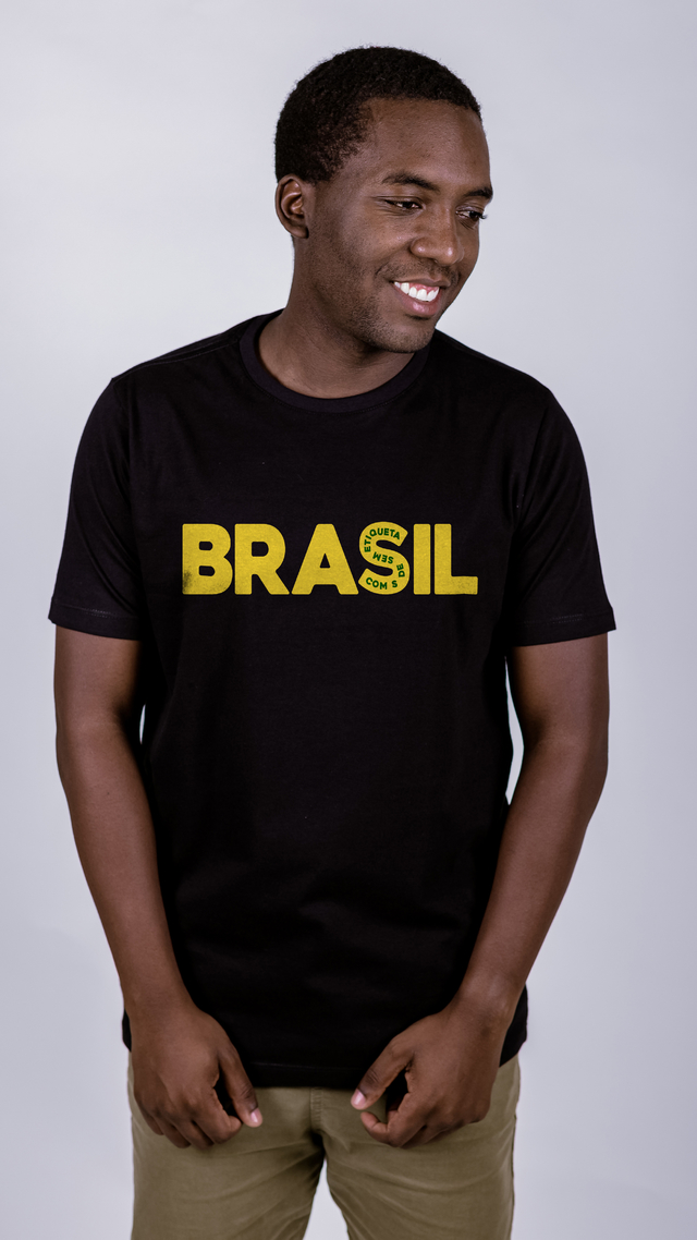 Camiseta Brasil Preta - Loja Online da Sem Etiqueta
