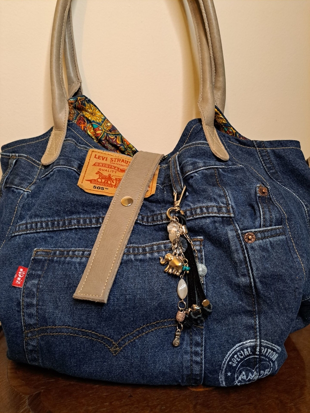 Bolsa jeans (SOB ENCOMENDA) - Amor em Patchwork