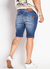 BERMUDA JEAN BROSS MATIZADA CON ROTURAS - Bross