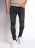 JEAN BROSS SLIM NEGRO CON ROTURAS - Bross