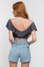 Cropped Babados Matilda - Chumbo - comprar online