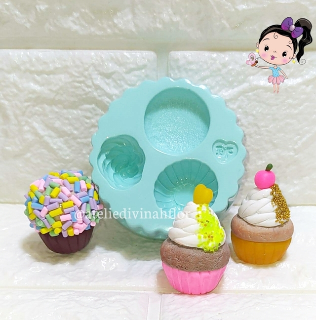 Aplique de Silicone - Cupcake I