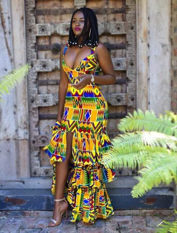 Vestido personalizado em tecido africano