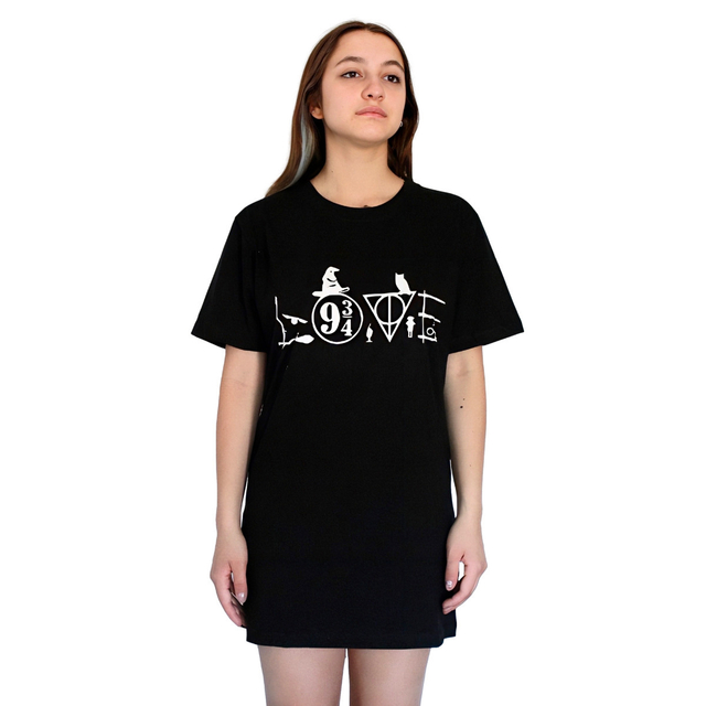 Remeron Largo Mujer Moda Verano Algodon Personajes Disenos