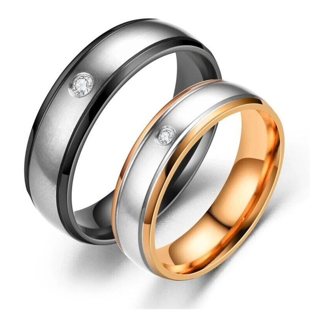 Anillos compromiso acero quirurgico hotsell