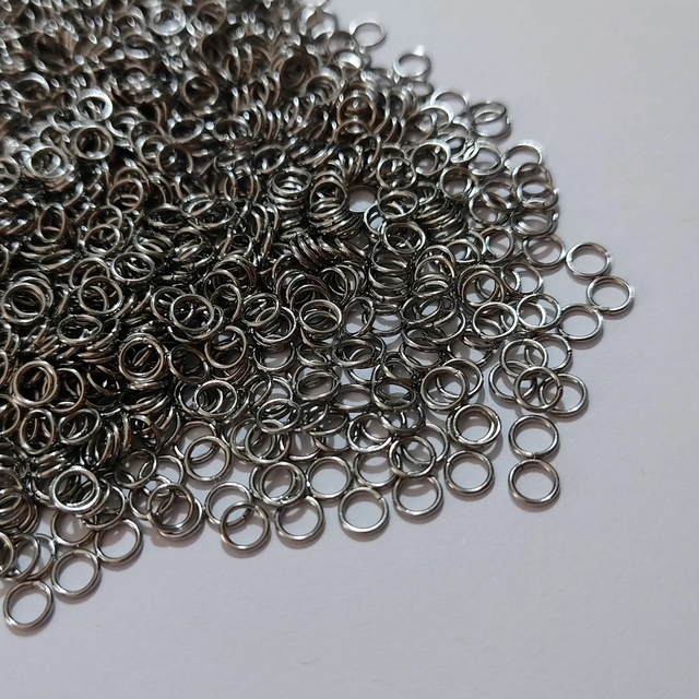 100 Argollas de Acero Quirurgico 4mm