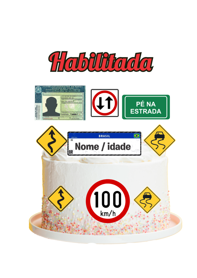 TOPO DE BOLO HABILITADA / PRIMEIRA HABILITAÇÃO