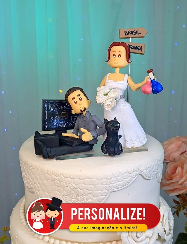 Topo Bolo Casamento Playstation