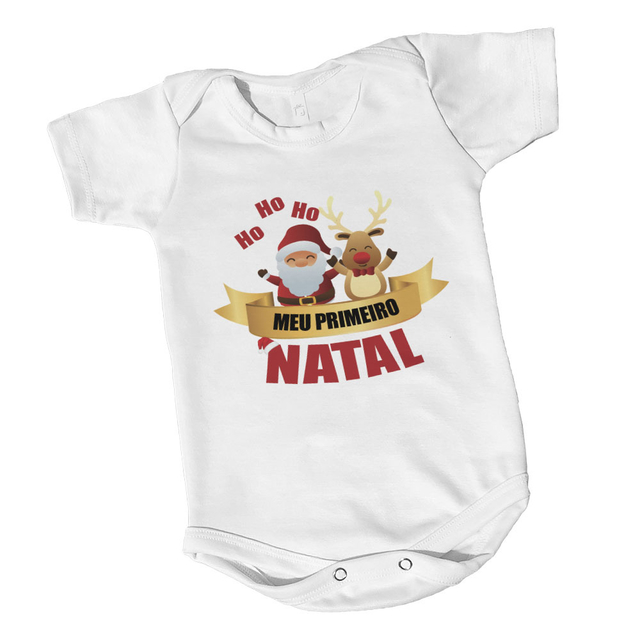 Meu Primeiro Natal Roupa do Beb Body Noel e Rena