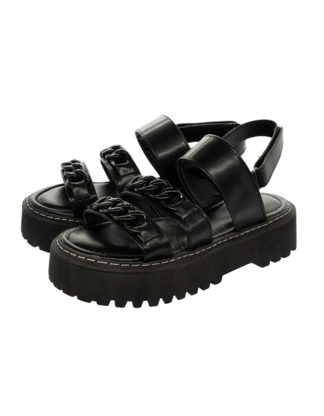 Sandália flatform tratorada best sale