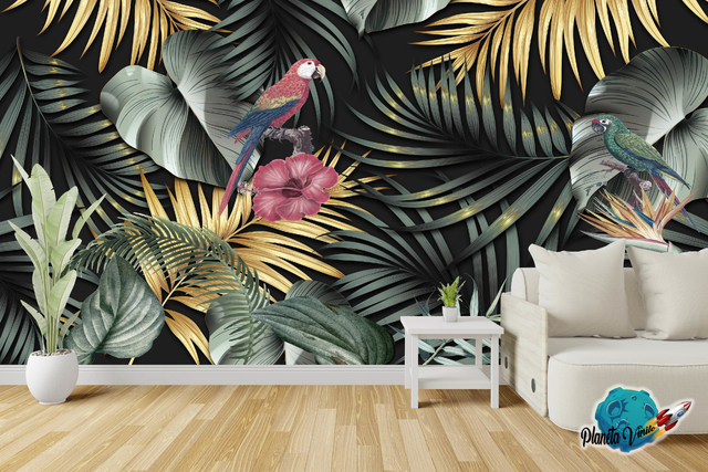 VINILO PARA PARED ESTILO TROPICAL