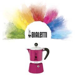 CAFETEIRA BIALETTI RAINBOW MOKA ROSA - comprar online