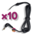 Pack x10 Cable Repuesto 5.5x2.5 mm 9 amper - Modelo 02