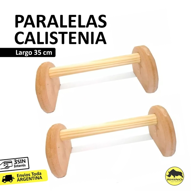 Paralelas Madera Calistenia 35 cm largo