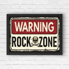 PLACA WARNING ROCK ZONE - comprar online